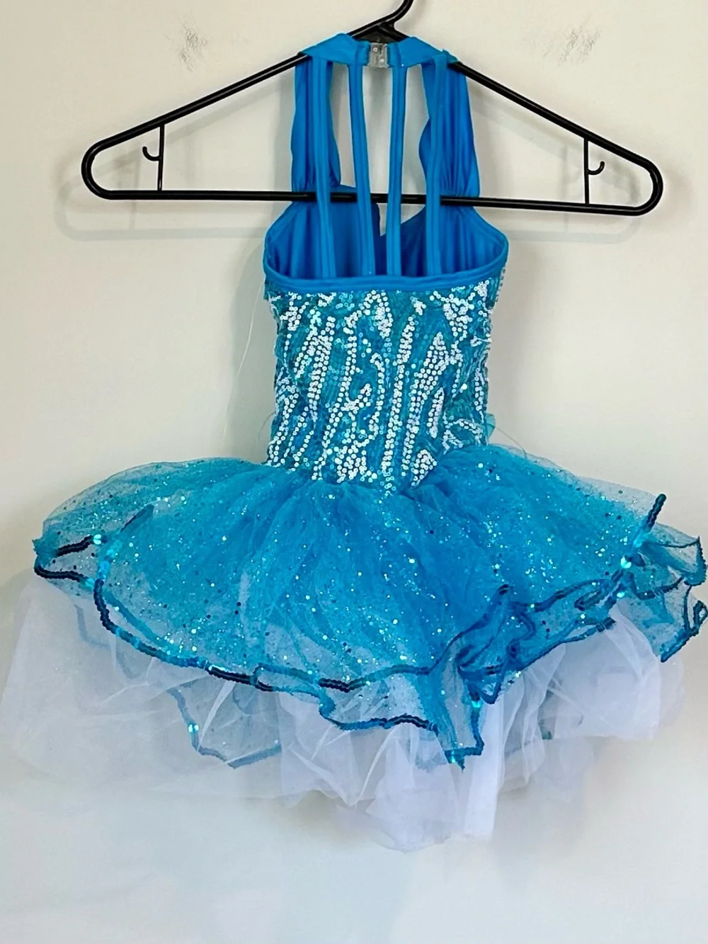 NWT Gracie Girls' Turquoise Sequin Tutu Dance Costume - Size: SC